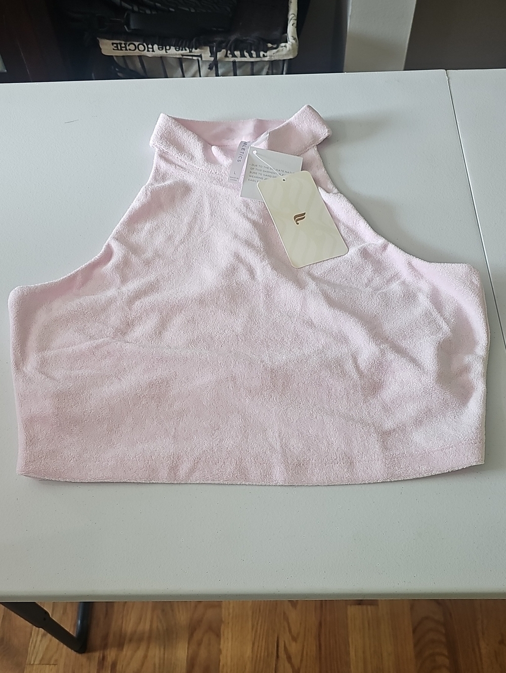 Fabletics Light Pink Halter Crop Top